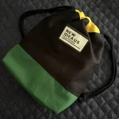 ハンドメイド　男の子コップ袋　給食袋　マチあり