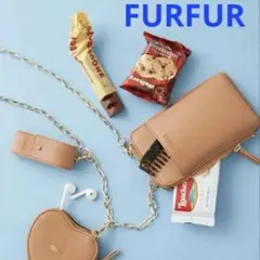 FURFUR 3SETマルチショルダー　キャメル　ファーファー バッグ ハート
