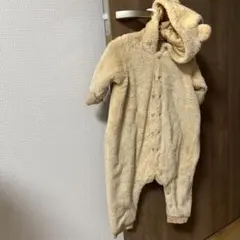 フード付きロンパース 60cmユニクロ　新生児