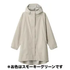無印良品　撥水　フード付きコート　スモーキーグリーン　Lサイズ　婦人　新品