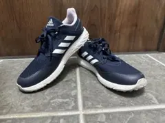 ✨美品✨adidas ネイビー スニーカー　24.5〜25.0