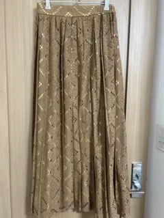 NANO universe レース柄フレアスカート