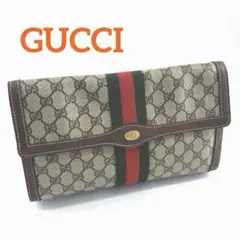 GUCCI オールドグッチ GGスプリーム シェリーライン クラッチバッグ
