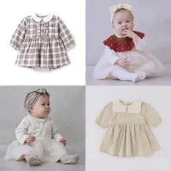 プティマイン　ワンピース型ロンパース　4点セット　美品　80