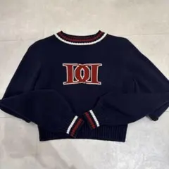 Darich ネイビー ロゴ刺繍 セーター