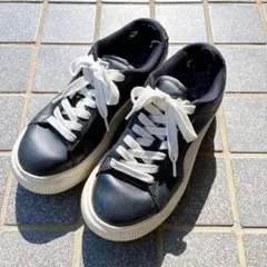 PUMA スウェード マユ レザー スニーカー レディース 厚底 ※踵破れ有