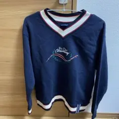 RAT CRW ネイビー Vネック トレーナー M