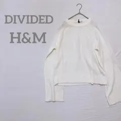 【H&M】　薄手白ニット 袖口広め　秋冬 レディース Mサイズ ホワイト