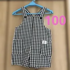 サロペット チェック 95-100cm