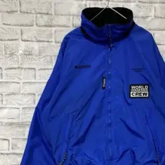 コロンビア　ナイロンジャケット中綿　ブルーL ロゴ刺繍アウトドア0205