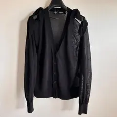 undercover GUブラック ケーブルニット カーディガン GU公式 | ケーブルカーディガン UNDERCOVER