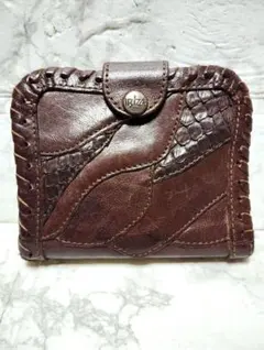 IBIZA　イビザ　二つ折り財布　ブラウン　レザー