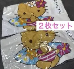 サンリオ 日焼けキティ 当りくじ キティ ガーゼタオル　新品　２枚　ギャルのサムネイル