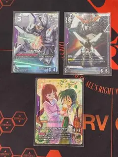 ガンダムカード ガロードラン&ティファアディール パラレル エヴィン