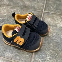 ミキハウス　ベビーシューズ ネイビー/オレンジ