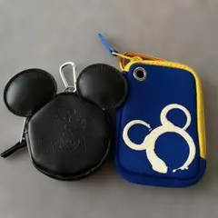 ミッキーマウス ポーチ 2点セット　カラビナ付き