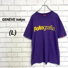 GENEVE tokyo Tシャツ カットソー　紫　パープル L ストリート　夏
