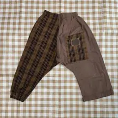 MoL モル　アシンメトリーチェックパンツ　L(120-135cm)