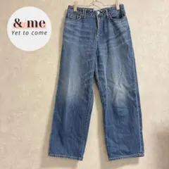 Moname モナーム　ワイドデニムパンツ　ハイウエスト　コットン100% 26のサムネイル