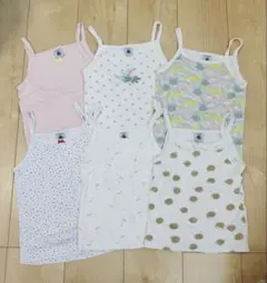 プチバトーキャミソール 6枚セット 116cm