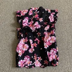 ★再値下げ★ 80 新品！ 綿100% 甚平風ロンパース 可愛いです(^-^)♡