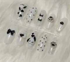 犬デザイン ネイルチップ 10個セット