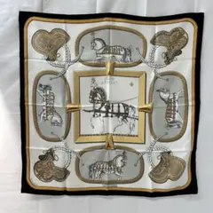 エルメス スカーフ カレ90 シルク ブラック 大判 MBZ535