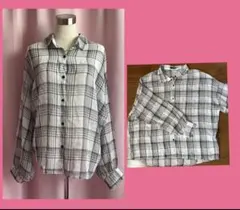 長袖シャツ シアーシャツ ブラウス トップス