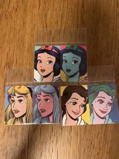 ディズニープリンセス イラストシールステッカー3枚