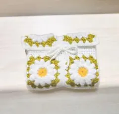 花柄かぎ針編みブックカバー