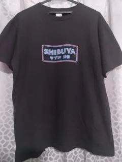SHIBUYA シブヤ 渋谷 ネオン管 Tシャツ ブラック Printstar