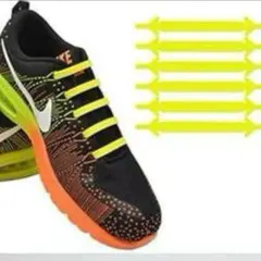 結ばない靴ひも 靴ひも シリコン イエロー 12本 ほどけない靴ひも オシャレ