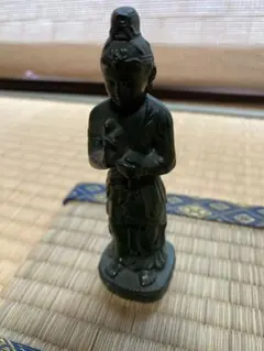 [헤비] 한냐 하라미타 보사츠 불상 14cm 주철 입상 불교 예술 행운의 부적 지혜