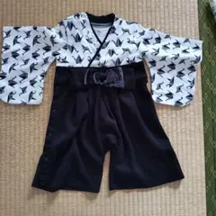 MOCMOF 折り鶴柄 ベビー袴 80