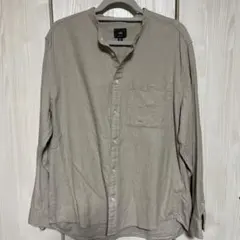 H&M ベージュ 長袖シャツ ポケット付き