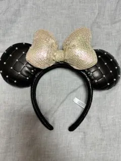 ミニーマウスカチューシャ　黒とピンク