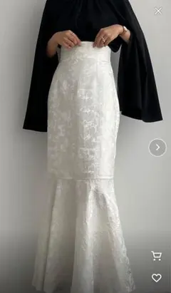 Louere フラワージャガードハイウエストマーメイドスカート