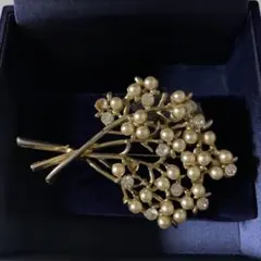 パール ブローチ コサージュ ゴールド アクセサリー ヴィンテージ アンティーク