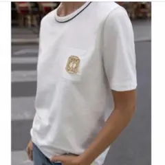 ZARA未使用完売　　ブローチ付きTシャツ