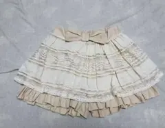 リズリサ　リボンフリルスカパン　ミニスカート　レース