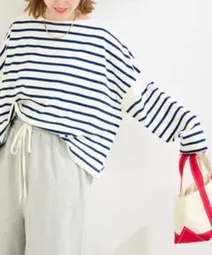 B.C STOCK モンケメル別注 ビックシルエット ボーダーT 24SS