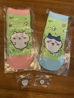 M*e様 ちいかわソックス ハチワレと2足セット+チャーム２個