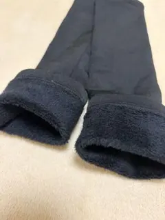新品　黒 レッグウォーマー 裏起毛　ふわふわ　暖か