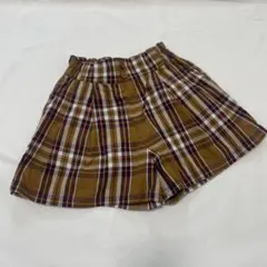 GU チェック柄ショートパンツ　110