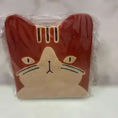 猫モチーフ レザーコインケース トラ猫
