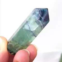 ブルーフローライト 六角柱 56.9g ポイント 天然石 マリンブルー