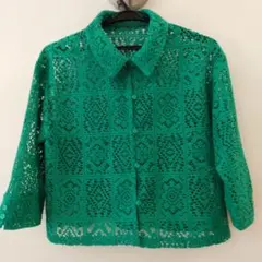 新品未使用groveグリーン 透かしジャケット
