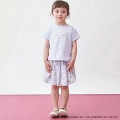 美品 petit main×サンリオ タックプリーツキュロット シナモン 110