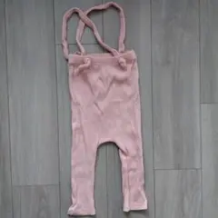 Marine Blue ベビーサロペット リブレギンス ピンク