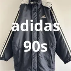 アディダス ベンチコート 中綿キルティングコート 実寸L相当 パフォーマンスロゴ